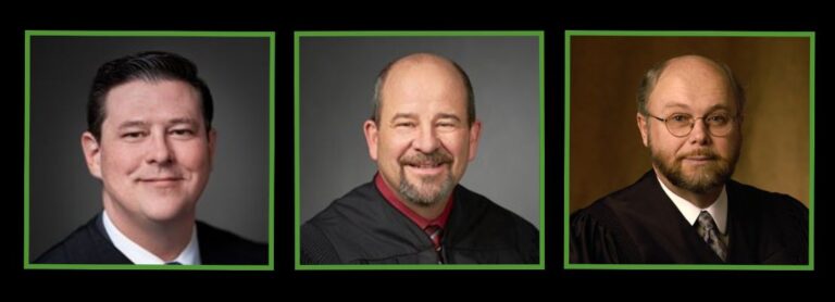 Judges Jon Schmidt, Randall Slieter, and Roger Klaphake