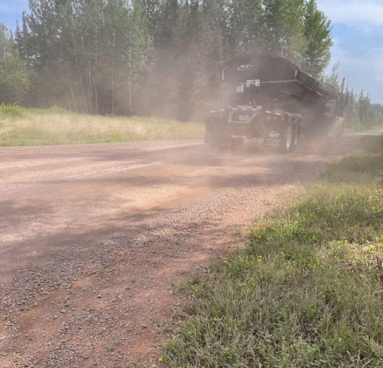 2024-08-14, Gravel Truck on App Road