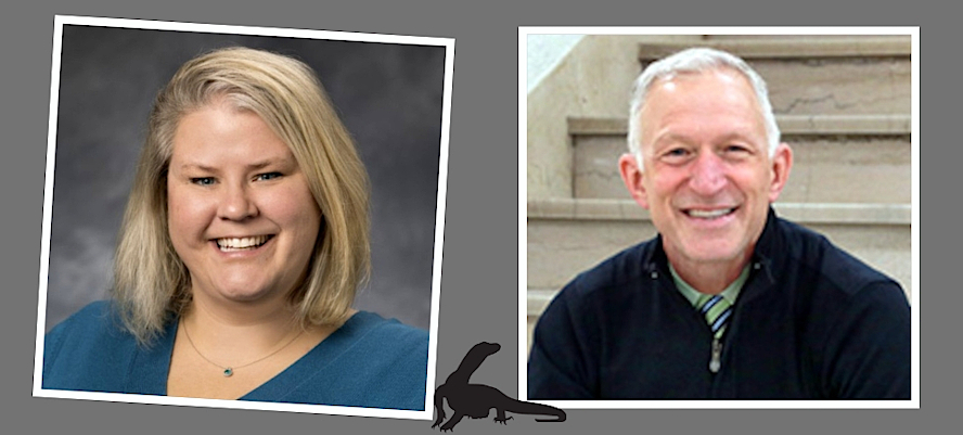 St. Louis County Board Chair Annie Harala and Duluth Mayor Roger Reinert