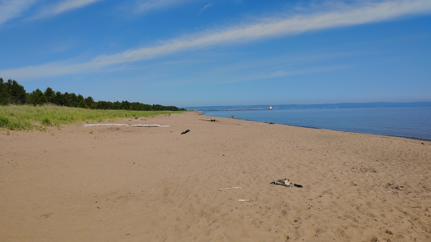 Wisconsin Point, looking toward Superior Entry, July 11, 2025. Credit: John Ramos