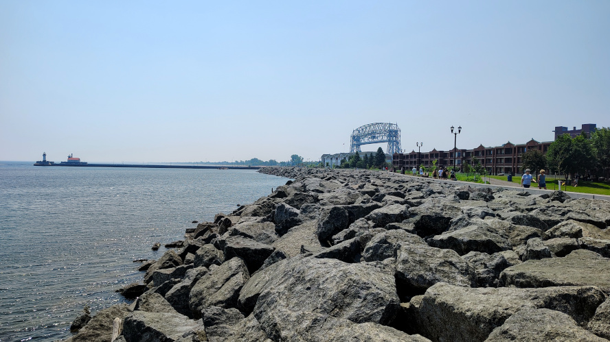 2025-07-13, Armored shoreline, Canal Park