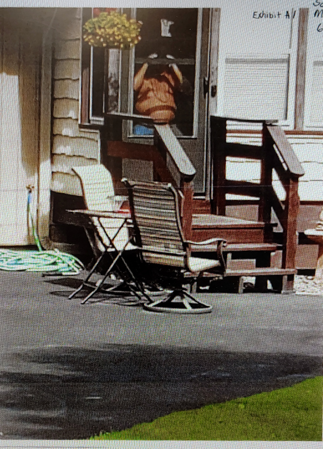 Pic of Russ Johnson posted on Adam Wolf's garage door