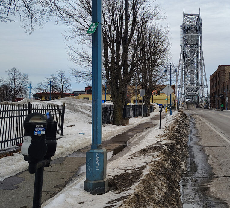 Parking meter, Canal Park, Feb. 9, 2026. Credit: John Ramos