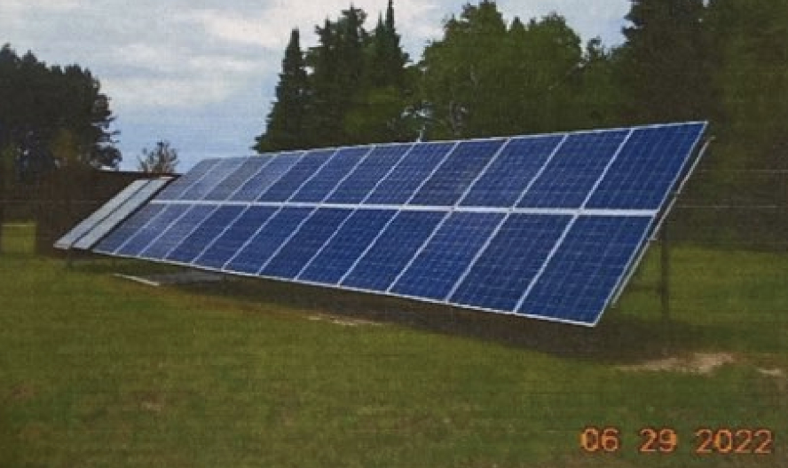 “Why is the state so desperate to regulate a solar panel?” Cane asks. “That’s the whole point of an off-grid power source—to generate our own power and not bother anyone.” (Photo courtesy Aho/Cane)