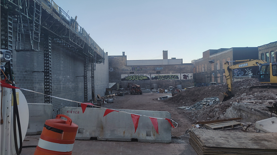 2026-05-13, New Garrick Building and Shoppers Ramp site. Credit: John Ramos