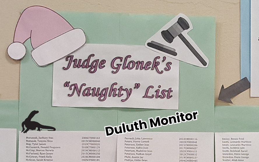 Glonek's Naughty List with Monitor. Source photo taken 2025-12-19. Credit: John Ramos