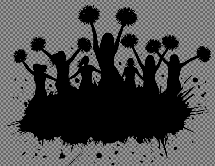 Cheerleader Silhouette via Shutterstock