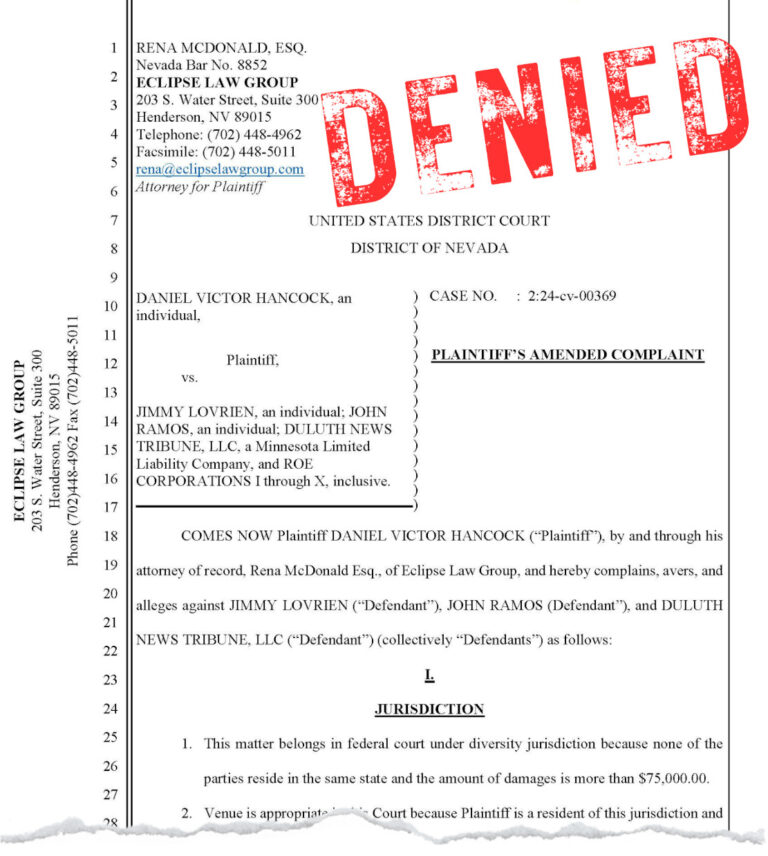 Mr. O’s defamation lawsuit dismissed