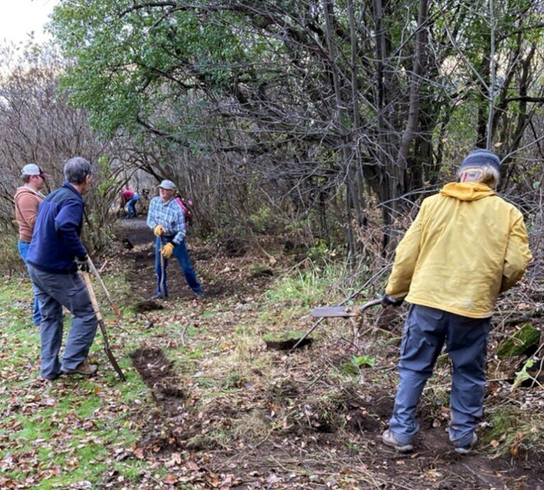 Volunteers unearth buried section of Incline Steps