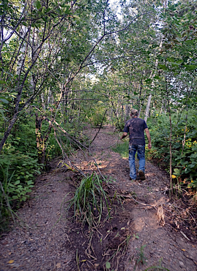 Randy Carlson walks Silver Bay perimeter ditch